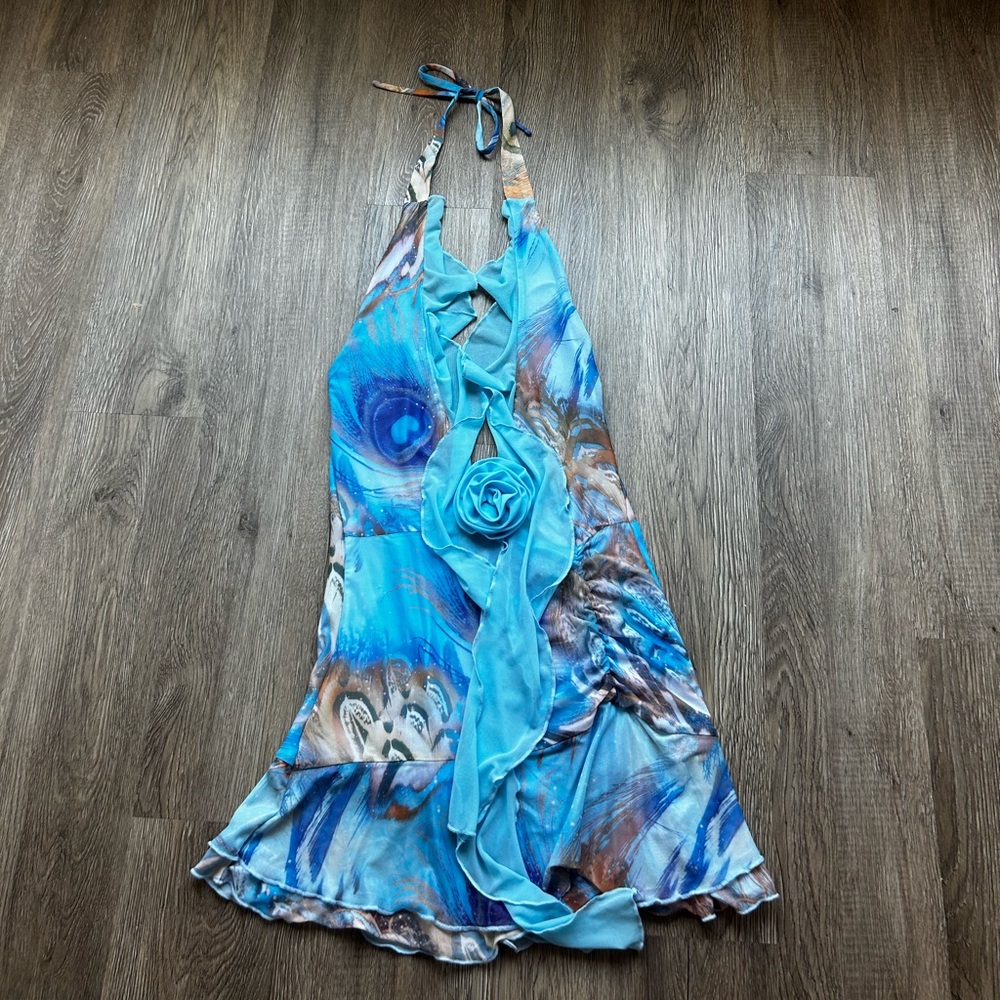 Outcast Dianna blue mini dress Siena.